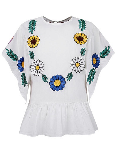 Блуза с цветочной вышивкой Stella McCartney - 1032109070157 - Фото 1