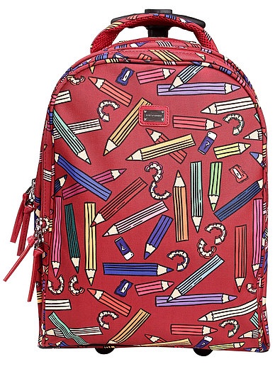 Рюкзак на колесах с принтом карандаши и точилки Dolce & Gabbana - 1501328980023 - Фото 1
