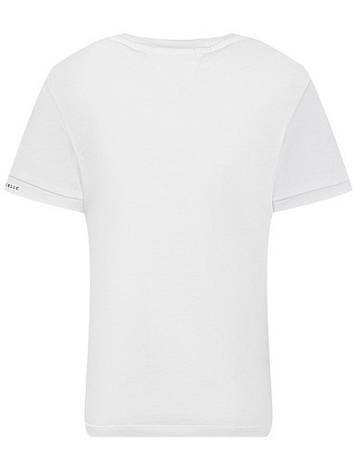 Хлопковая белая футболка JUNIOR REPUBLIC - 1134520180115 - Фото 2