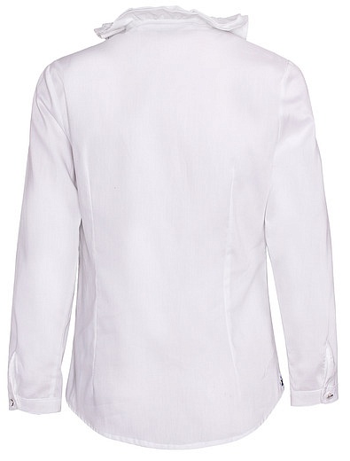 Белая блуза из хлопка Aletta - 1031209680112 - Фото 2