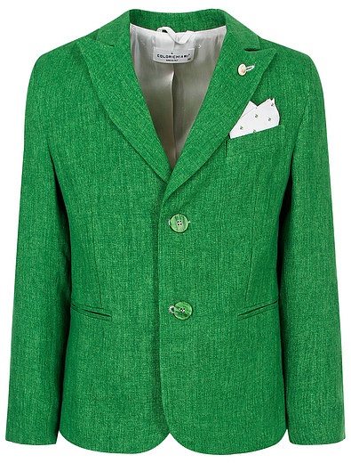 Костюм с зеленым льняным пиджаком Colorichiari - 6054519370332 - Фото 5