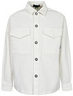 Белая плотная рубашка на кнопках - 1014519373028