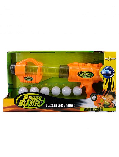 Оранжевый бластер с 6-ю шарами Toy Target - 7134529071753 - Фото 2