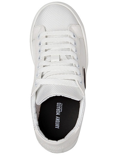 Белые кеды на шнуровке Antony Morato - 2091219972330 - Фото 4