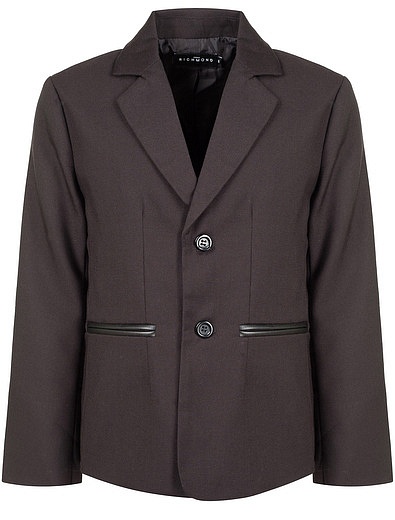 Черный однобортный классический пиджак JOHN RICHMOND - 1331119780026 - Фото 1