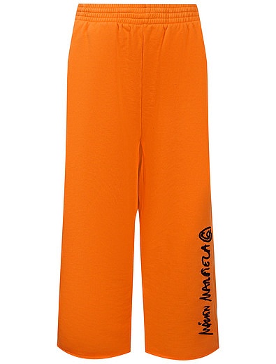 Оранжевые спортивные брюки свободного кроя MM6 Maison Margiela - 4244529270162 - Фото 1