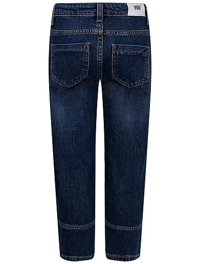 Укороченные джинсы с логотипом MSGM - 1164509082970 - Фото 4
