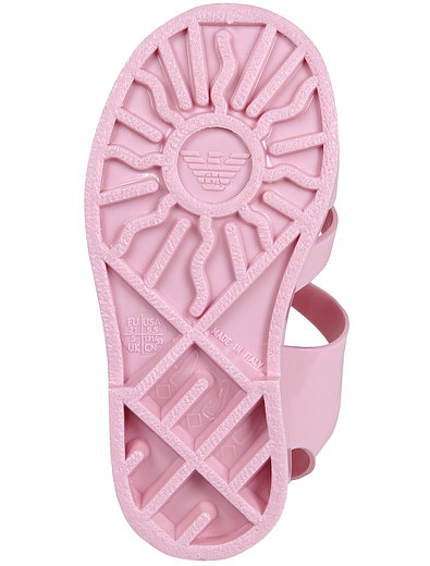 Розовые резиновые сандалии EMPORIO ARMANI - 2072609970044 - Фото 5