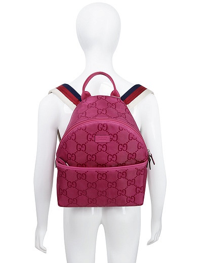 Розовый рюкзак с узором GG GUCCI - 1504508170078 - Фото 2