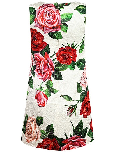 Платье с принтом розы Dolce & Gabbana - 1051209971348 - Фото 4