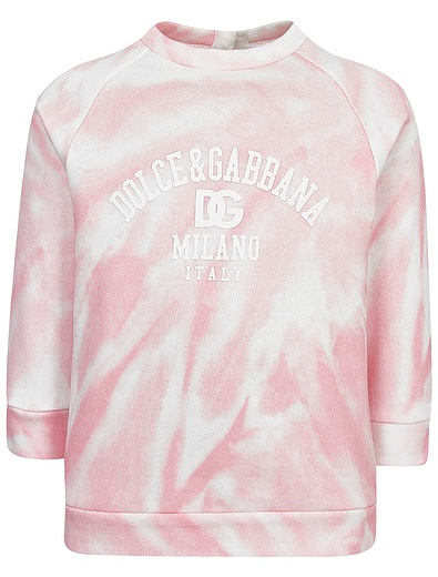 Розовый свитшот в стиле тай-дай Dolce & Gabbana - 0084509372622 - Фото 1
