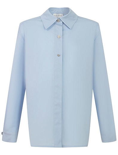 Голубая блуза с длинным рукавом SILVER SPOON - 1034509381000 - Фото 1