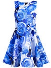 Платье с принтом голубая роза - 1051209870702