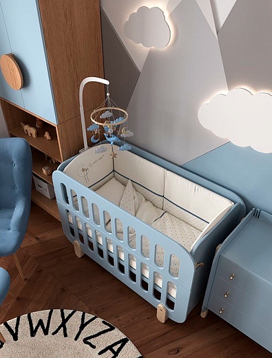 Небесно-голубая детская кроватка Just 2.5 Baby Chipak - 5024520170031 - Фото 3