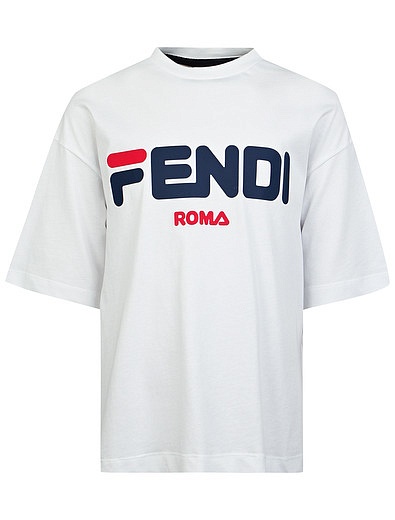 Футболка с принтом логотипа Fendi - 1131209972252 - Фото 1