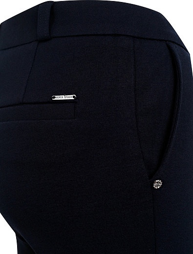 Темно-синие зауженные брюки со стрелками SILVER SPOON - 1084509181094 - Фото 8