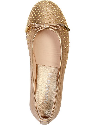 Золотые туфли с бусинами Florens - 2010109680056 - Фото 4