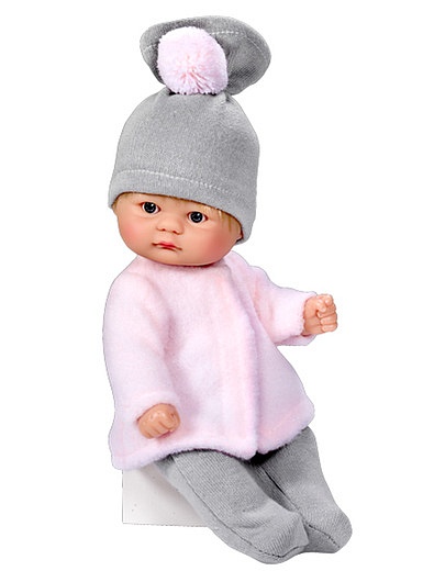 Кукла Пупсик в серо-розовой одежде  20 см ASI - 7132600980208 - Фото 1