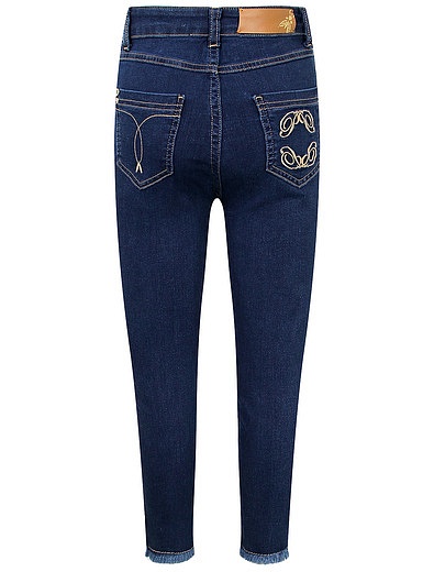 Синие зауженные джинсы с вышивкой на кармане Patrizia Pepe - 1164509070939 - Фото 2