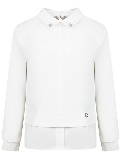 Белая блуза со съемным воротничком SILVER SPOON - 1034509182317 - Фото 1