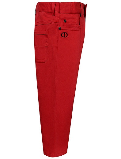 Красные брюки из эластичного хлопка Dior - 1084519072221 - Фото 3