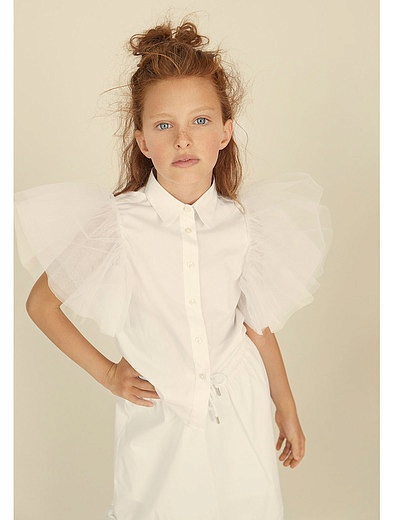 Белая длинная юбка с вышивкой Pinko - 1044509170467 - Фото 3