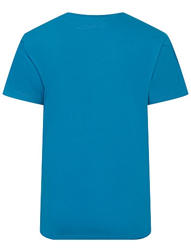 Голубая футболка с принтом Bikkembergs - 1134519375614 - Фото 2