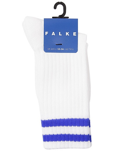 Белые носки с синими полосками FALKE - 1531219970086 - Фото 1