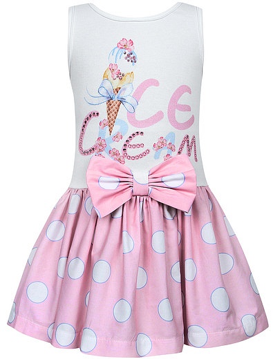 Платье с принтом "Мороженое" и юбкой в горох Balloon Chic - 1051209870399 - Фото 1