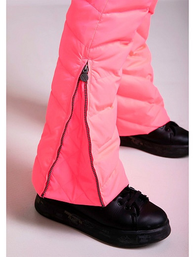Розовые утепленные стеганые брюки NAUMI - 1604509181438 - Фото 4