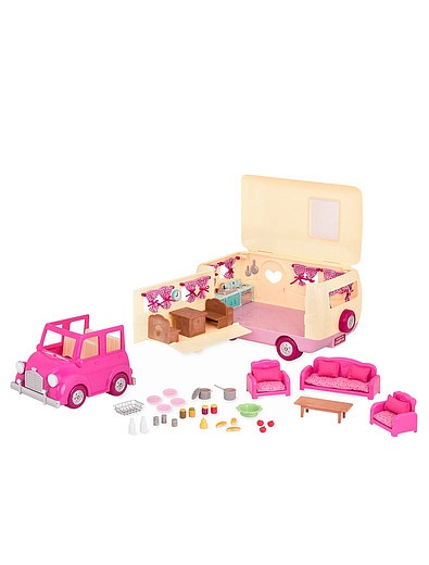 Набор игровой Дом на колёсах с аксессуарами; розовый LI'L WOODZEEZ - 7134529274499 - Фото 1