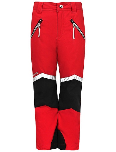 Красные утепленные брюки с контрастными полосками Bogner - 1601319980169 - Фото 1