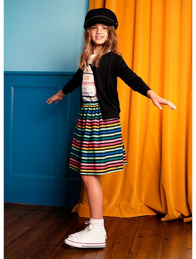 Разноцветная юбка в полоску Sonia Rykiel - 1044509173222 - Фото 3
