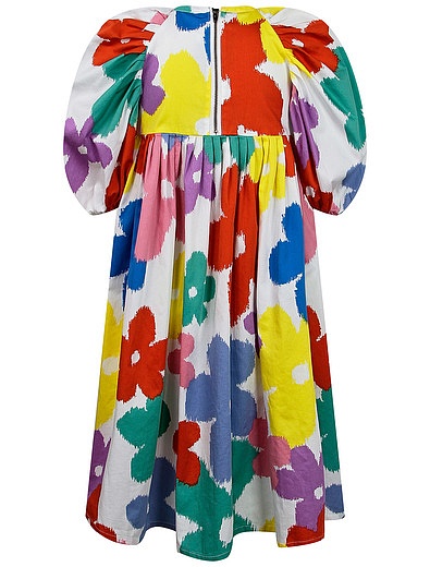 Хлопковое платье с цветочным принтом Stella McCartney - 1054509178141 - Фото 4