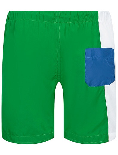 Зелёные пляжные шорты с логотипом Dolce & Gabbana - 4104519372521 - Фото 2