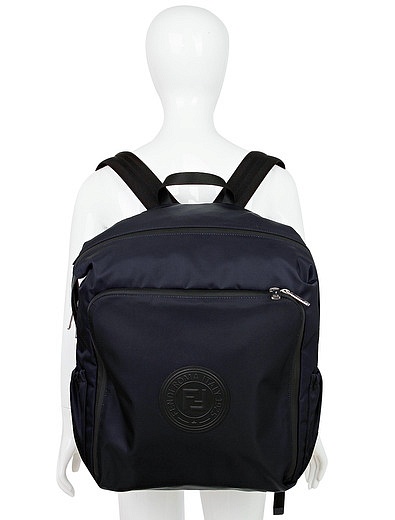 Рюкзак текстильный с нашивкой логотипа Fendi - 1501428970023 - Фото 3