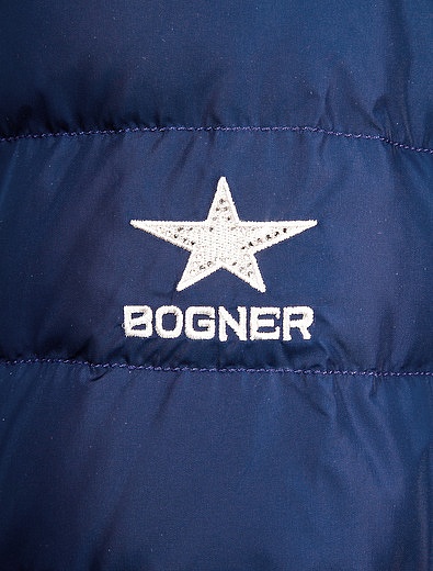 Синяя куртка с белыми цветами Bogner - 1070409780550 - Фото 2