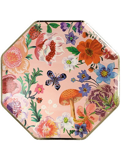Набор одноразовых тарелок с цветочным принтом 8шт. Meri Meri - 2294520080101 - Фото 1