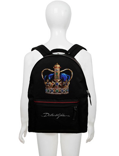 Рюкзак с принтом корона Dolce & Gabbana - 1504518070078 - Фото 2