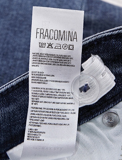 Синие джинсы прямого кроя FRACOMINA - 1161409980344 - Фото 3