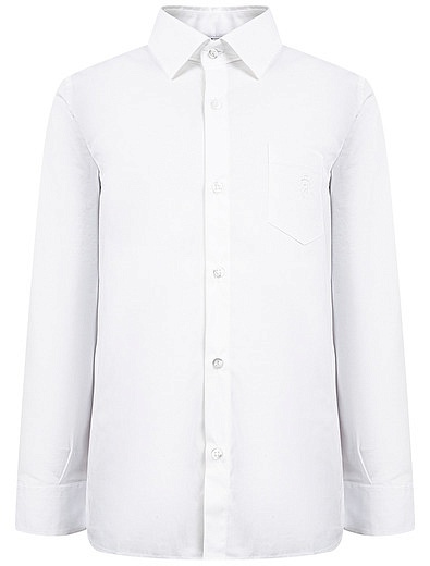 Белая рубашка с вышивкой на кармане Aletta - 1014519181265 - Фото 1