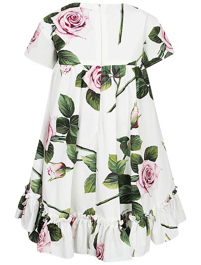 Платье с принтом Тропические розы Dolce & Gabbana - 1051209070140 - Фото 3