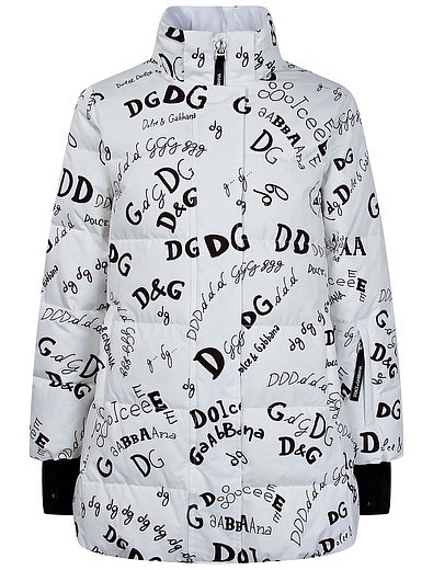Пальто с принтом логотипа Dolce & Gabbana - 1124509083773 - Фото 3