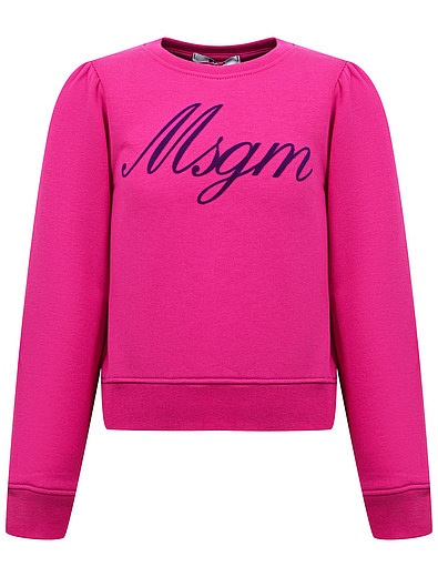 Розовый свитшот с логотипом MSGM - 0084509181323 - Фото 1