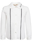 Блуза с вышивкой логотипа на воротнике - 1034509385206
