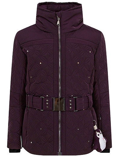 Фиолетовая куртка с поясом на талии POIVRE BLANC - 1074509182108 - Фото 4