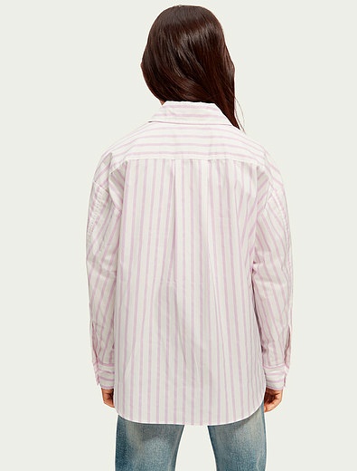 Рубашка в розовую полоску SCOTCH & SODA - 1014509370051 - Фото 4