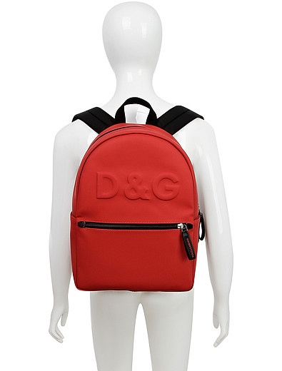 Рюкзак с лого нанесенный методом горячего тиснения Dolce & Gabbana - 1504528080401 - Фото 4