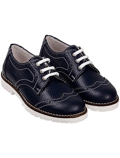 Синие туфли с перфорацией Colorichiari - 2011419970202 - Фото 1