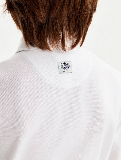 Белая хлопковая рубашка на кнопках SILVER SPOON - 1014519280173 - Фото 5